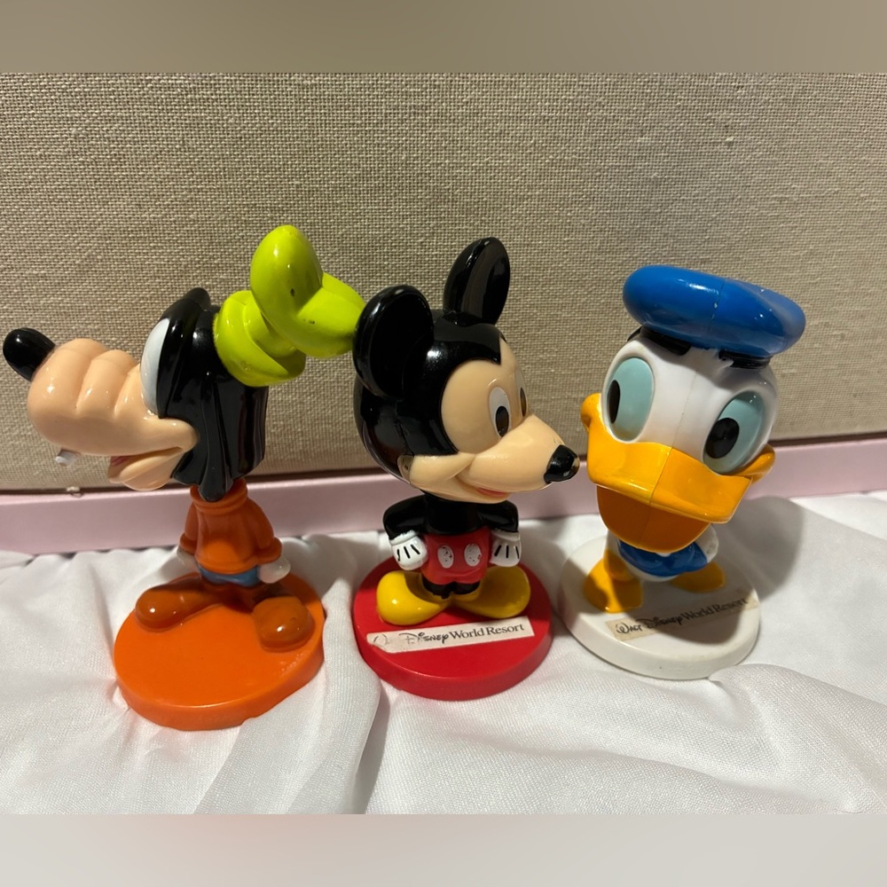 Vintage Disney Bobble Head Kelloggs Mickey, Goofy, and Donald